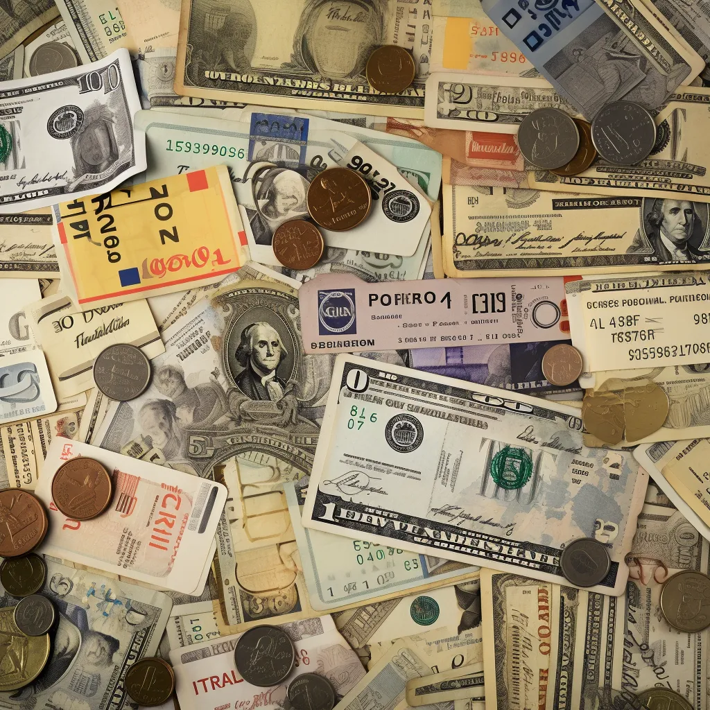 фото бумажные деньги и монеты